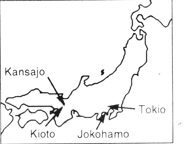 mapo: Kansajo, Kioto, Jokohamo, Tokio